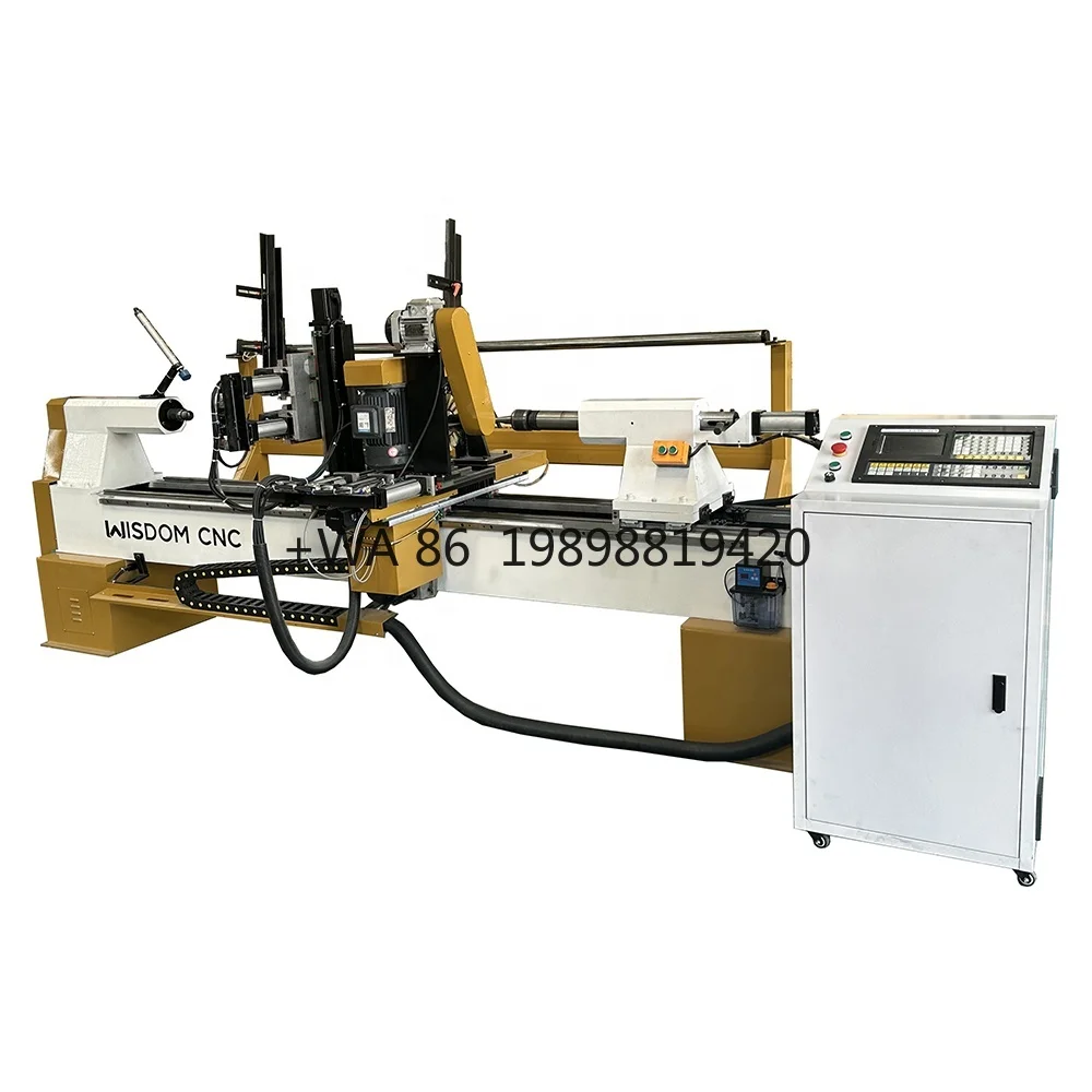 Wood Lathe Turning Machine with Sander Planer WS-L1530-4A Automatic Load CNC