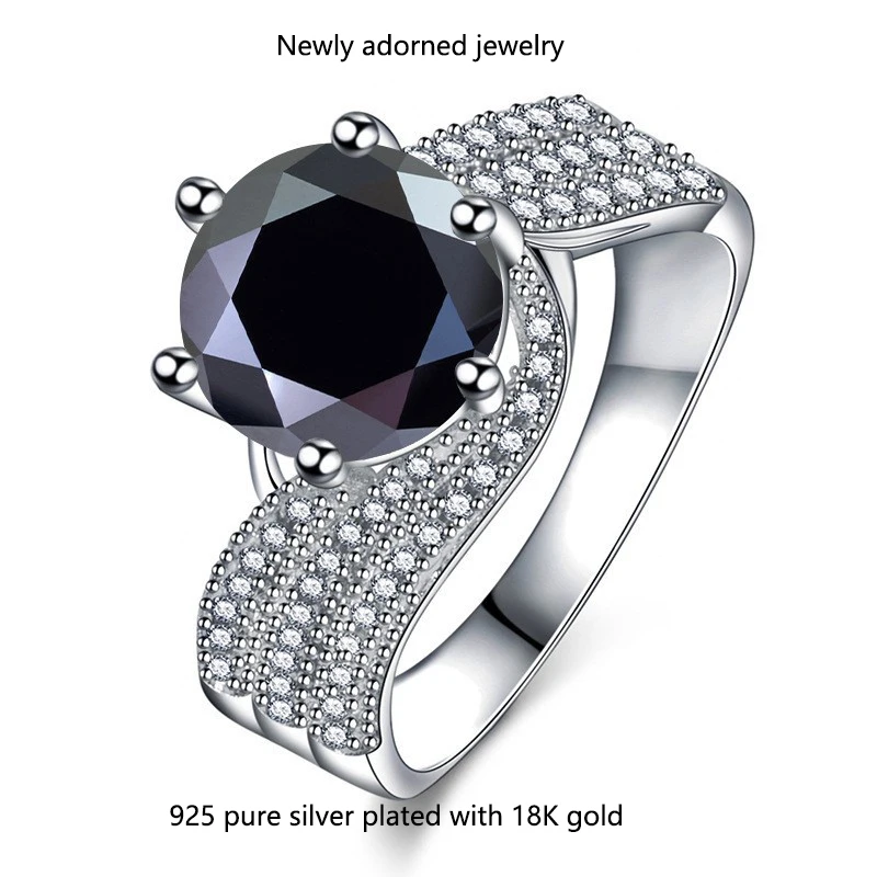 

Cross-border bestseller 5-carat three-generation love story 5CT moissanite ring for women, made of pure S925 silver, suitable fo