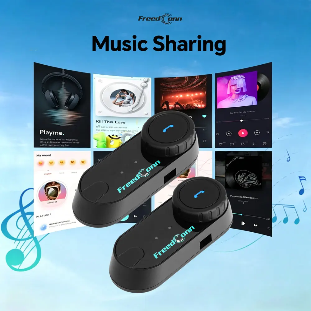 Group Helmet Bluetooth Headset Motorcycle Intercom Headphone Intercomunicador Music Share Freedconn TCom VB for Motor
