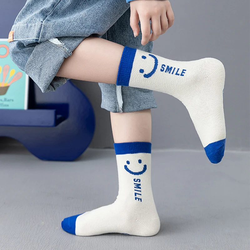 Children Socks Boys Cotton Mid Tube Socks Multicolor Cartoon Girls Autumn and Winter Socks Kid Breathable Socks