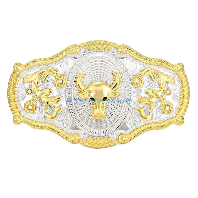 E56A Trendsetting Belt Buckle Hipsters Metal Leather Craft Replacement Belt Buckle