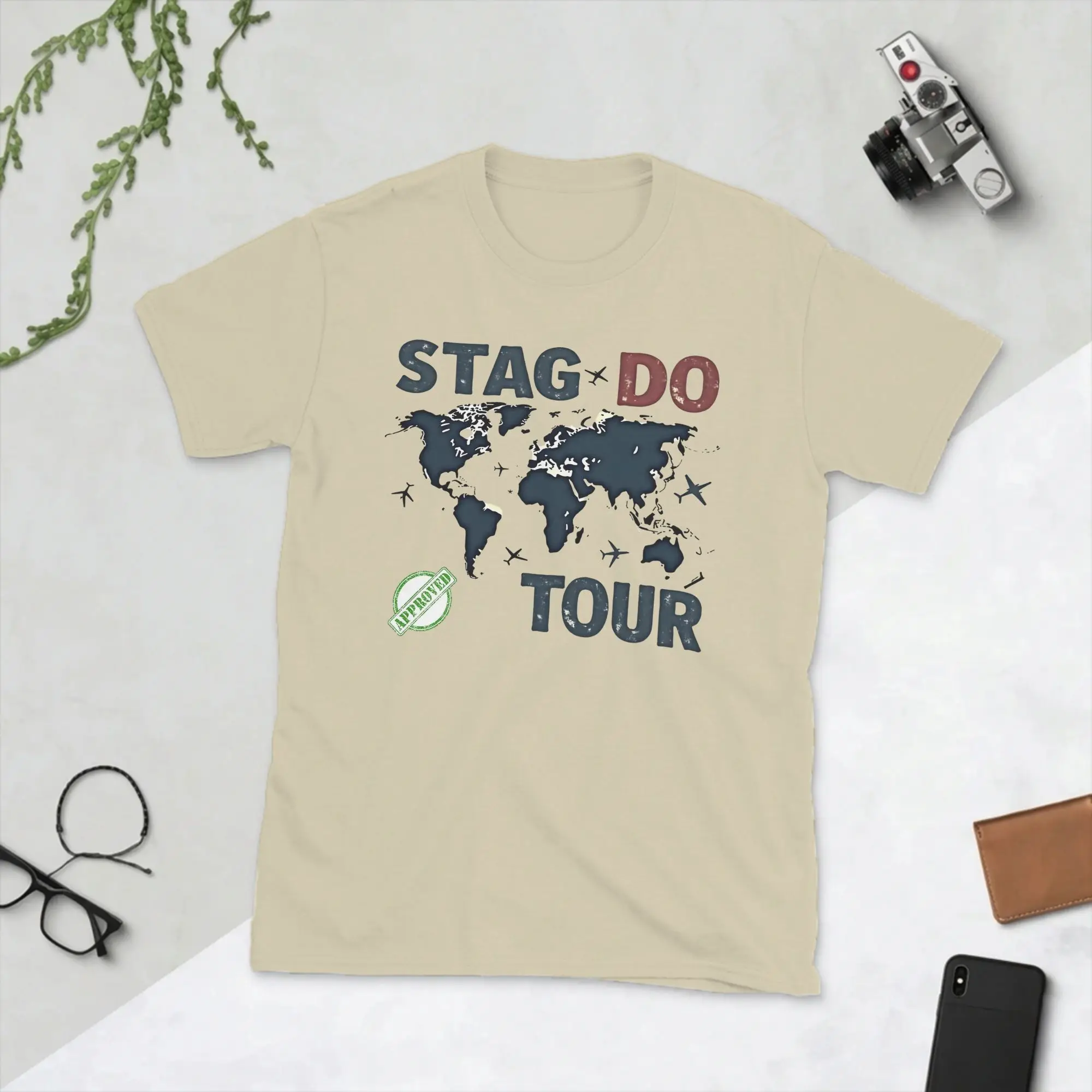 Stag Do Approved Tour T-Shirts for Men  Novelty Pure Cotton Tees Crewneck Short Sleeve T Shirt Unique Clothes