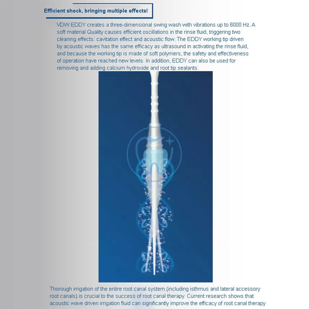 Końcówki do endodoncji zębów VDW EDDY dentystyczne tworzywo sztuczne Sonic Endo irygacji końcówki do stomatologii