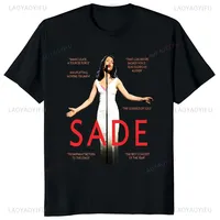 Vintage Singer Sade Adu Streetwear Printed T-shirt Top Summer Trend Short Sleeve Unisex Shirt Graphic Oversized Cotton T-shirt