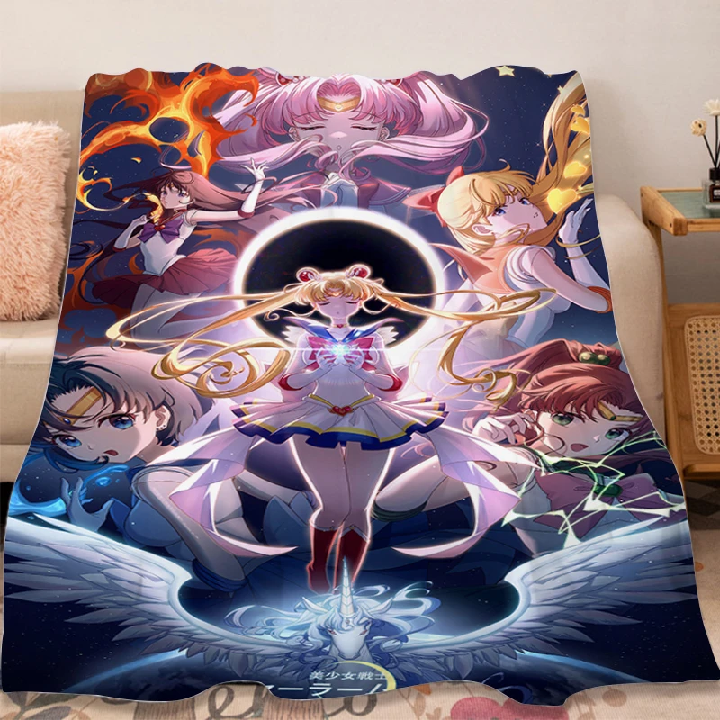 

Camping Blanket A-Sailor Moons Sofa Winter Warm Blanket Fluffy Soft Blankets King Size Blanket Microfiber Bedding Bed Fleece Nap