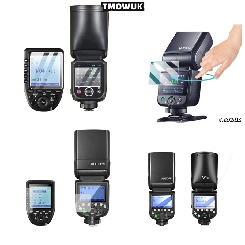 

For Godox X3 V100 V1 Pro AD600BM V860 III V850 III TT685 II V480 - Fingerprint - Resistant Tempered Glass Film