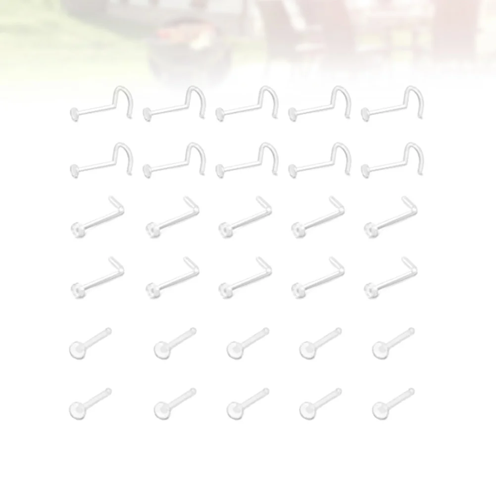 Duidelijke piercings neus Stud medische onzichtbare ring Europese en Amerikaanse acryl studs