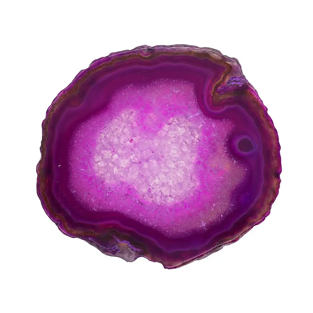Natural Polished Agate Slices Stones, Coasters Cup Mat, Irregular Home Decoration Crystals Collection Ornament 60-80mm -