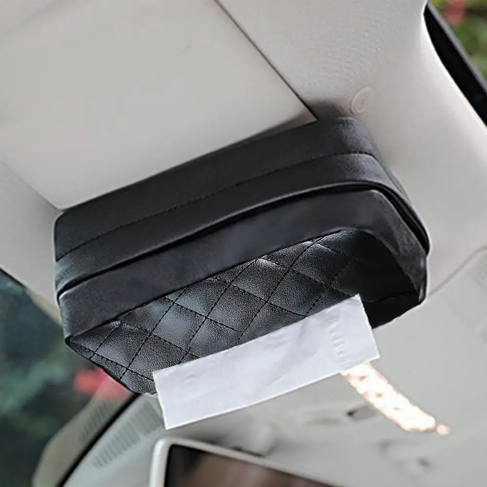 

Car Tissue Box Holder Design Car Tissue Box Stylish Car Backseat Tissue Organizers Waterproof Faux Leather Covers for Use Easy