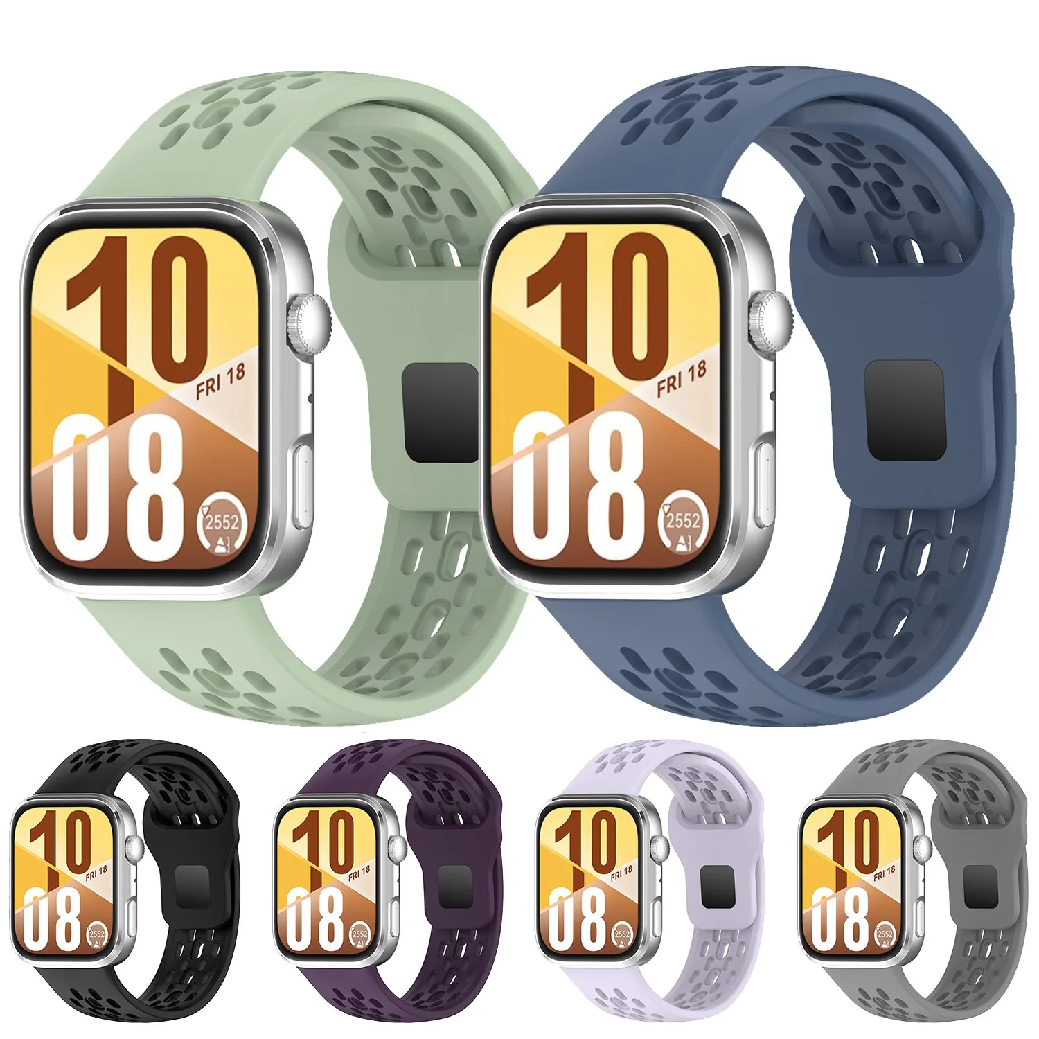 Atmungsaktives Silikonarmband für Huawei Watch Fit 4 Pro Fit 4 Sportarmband Armband Gürtel für Huawei Watch Fit 3 Bandzubehör