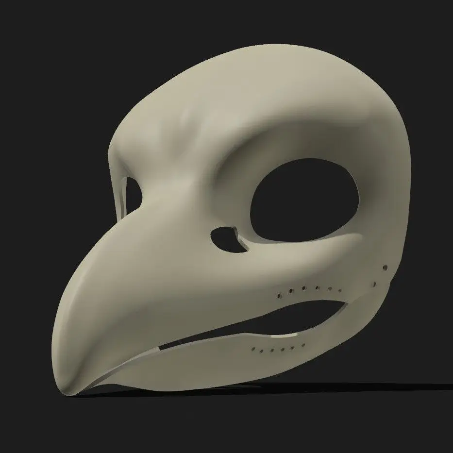 

New Kemono Base Mask Realistic Crow Beast Costume Skull DIY Accessorie Send Gift Hinge Screws