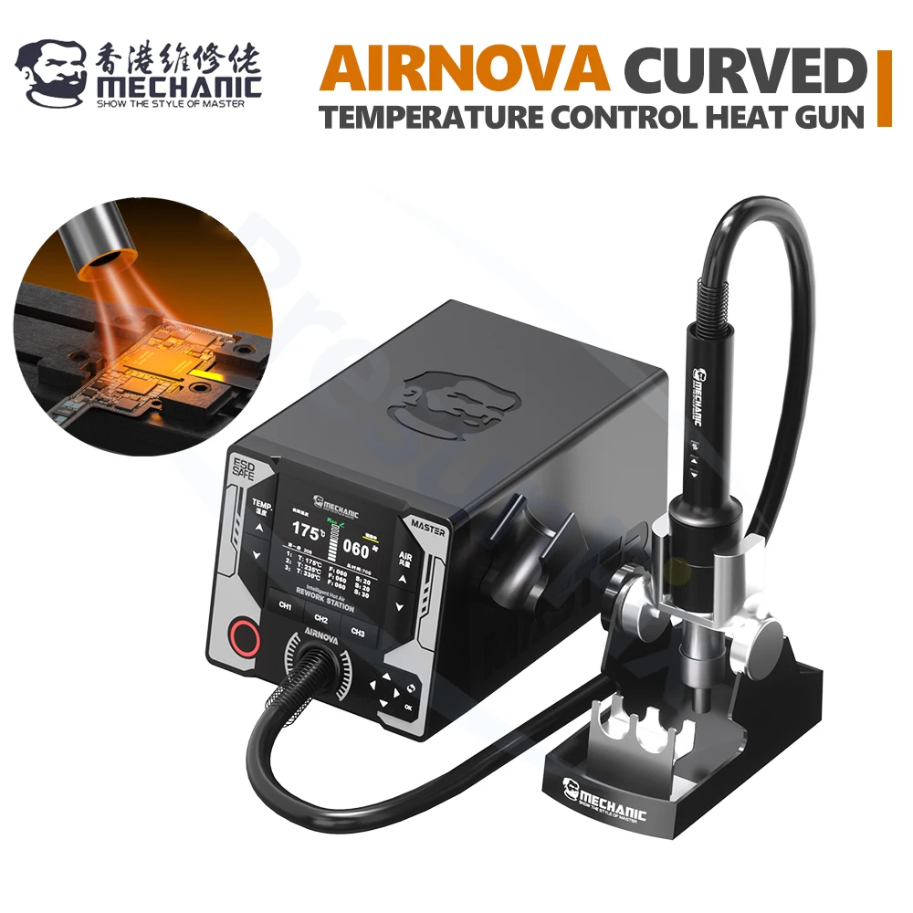MECHANIC AIRNOVA 1200W Curve Temperature Control Hot Air Gun 2.8-inch For Mobile Phone Motherboard PCB Soldering Repair Tool
