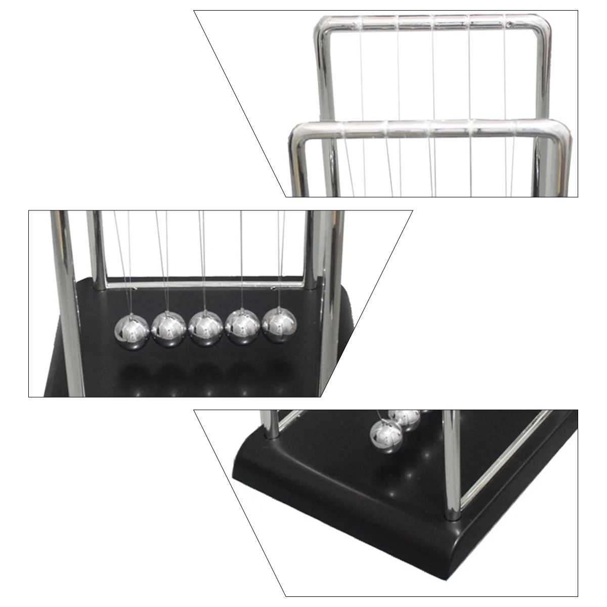 

Newton Cradle Balance Ball Desk Decor Educational Toy ABS Base Iron Balls Science Physics Gift Home Office Study