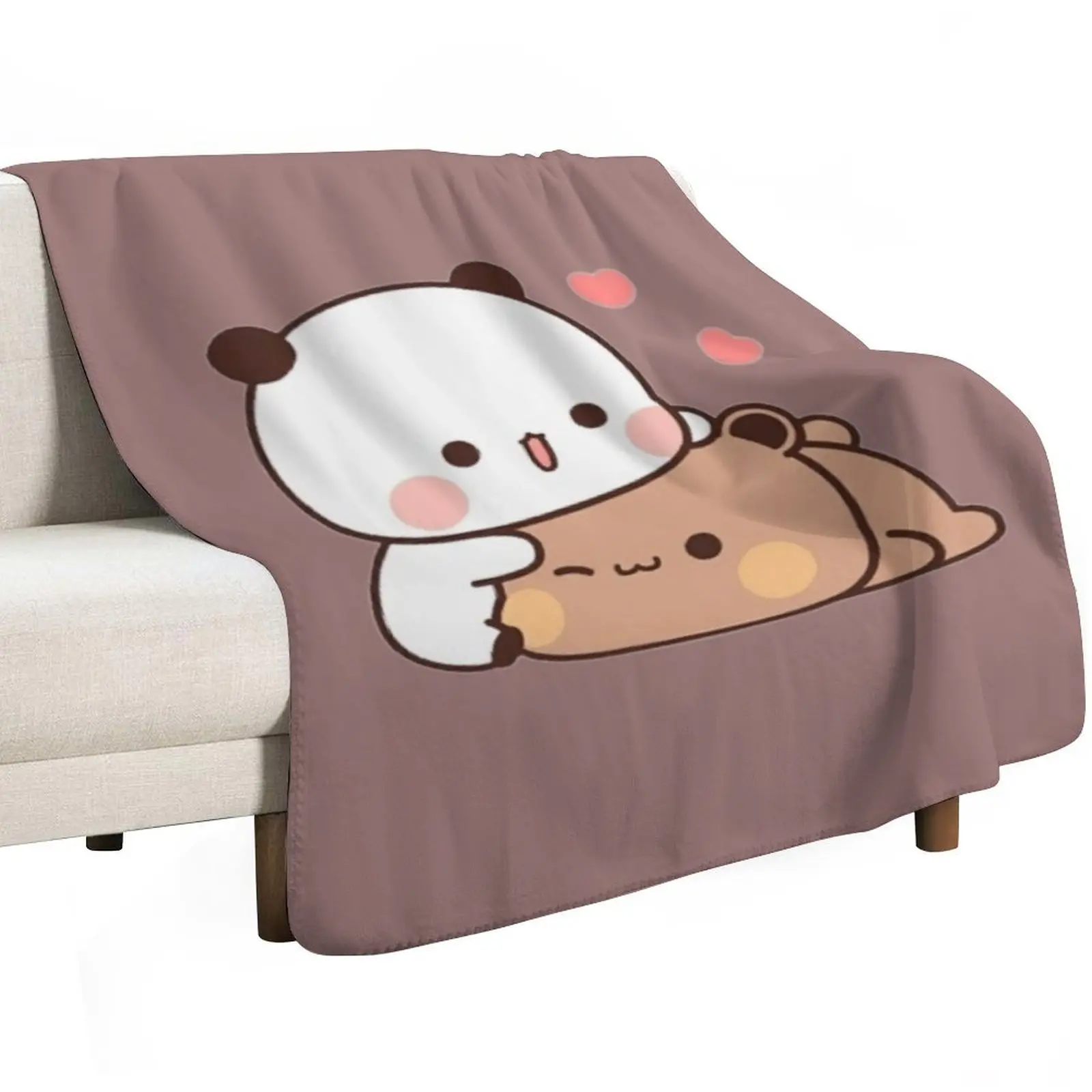 DuDu Bear and BuBu Panda’s Love Relaxing Moment Throw Blanket blankets ands Plush Baby Beautifuls Blankets