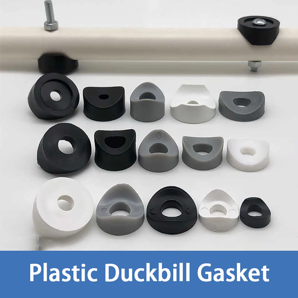 10-200Pcs Plastic Pads Office Chair Legs Duckbill Pads M5 M6 M8 M9 M14 M15 Black/White Plastic Connectors Furniture Accessories
