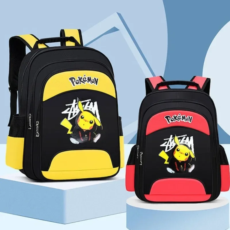 Mochilas escolares ligeras de dibujos animados de Pikachu para niños, mochilas escolares de gran capacidad y personalidad de moda para estudiantes de escuela primaria