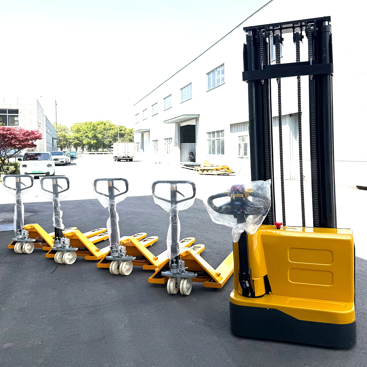 Mini Electric Portable Stacker Counterbalance Hydraulic Lift Hand Forklift Ports Terminals 1Ton 2 Ton Electric Lift Stacker