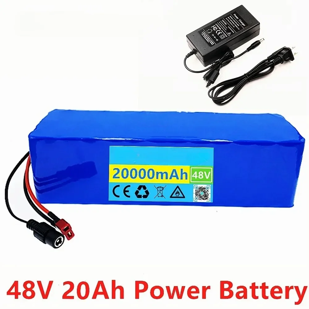 

48V lithium-ion battery 48V 20Ah 1000W 13S3P lithium-ion battery pack, suitable for 54.6V batteries with BMS+2A charger