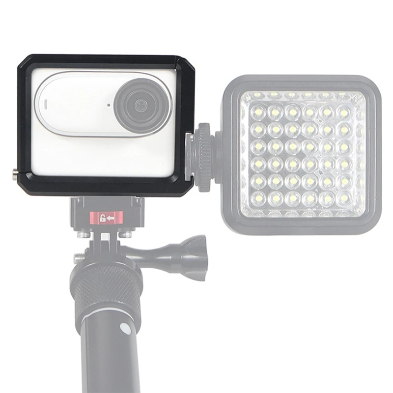 For Insta360 GO3 / GO 3S Ultra Light Metal Cage Frame Case Protective Shell Protector Accessories Dual Cold Shoes