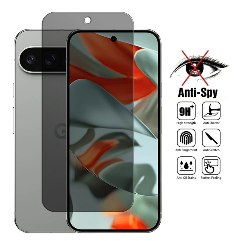 Protector de pantalla para Google Pixel 9 Pro XL, cristal templado 2.5D, antiespionaje, privacidad