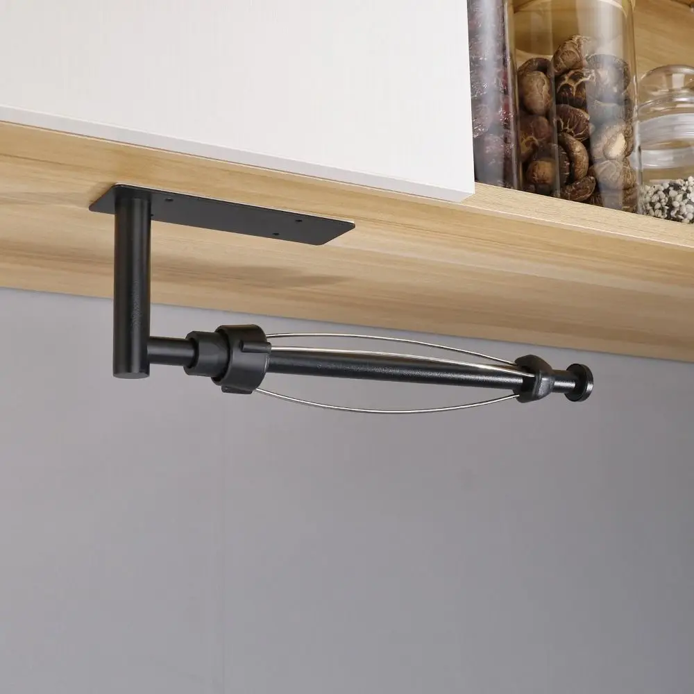 

Stainless Steel Paper Roll Holder Adhesive Mount Wall Mounted Paper Towel Holder No-Drill Punch-free Kitchen Organizer
