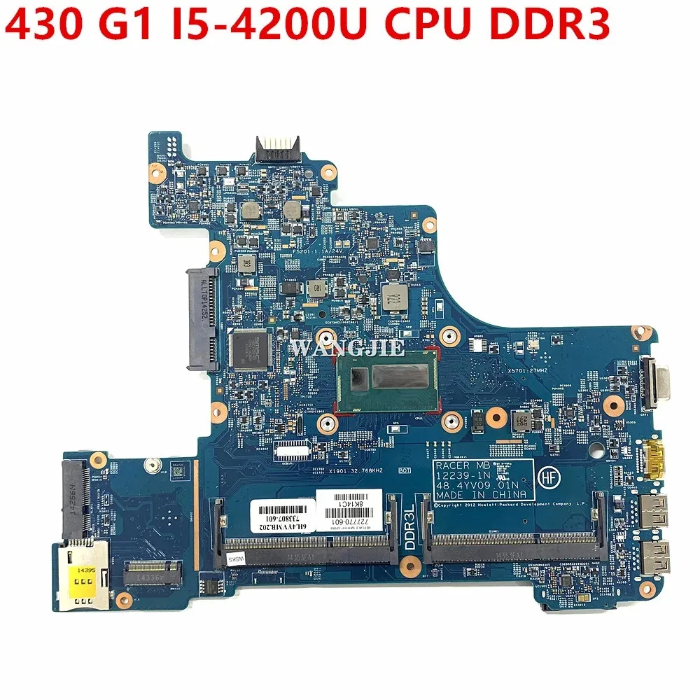 

Refurbished 727770-601 For HP ProBook 430 G1 Laptop Motherboard 12239-1N 48.4YV09.01 12239-1N 727770-001 727770-501 W I5-4200U