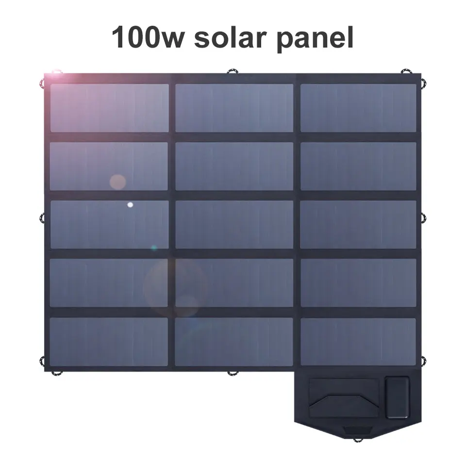 Solar Panel Foldable & Durable 100w Solar Panels for Camping Water-resistant Solar Battery Panel