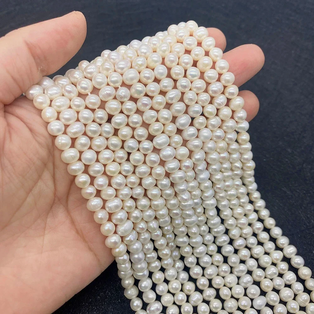 

Exquisite A Grade Freshwater Pearl Nearly Round Beads 2-12mm Charm Fashion Make DIY Necklace Earring Bracelet Jewelry Accessorie