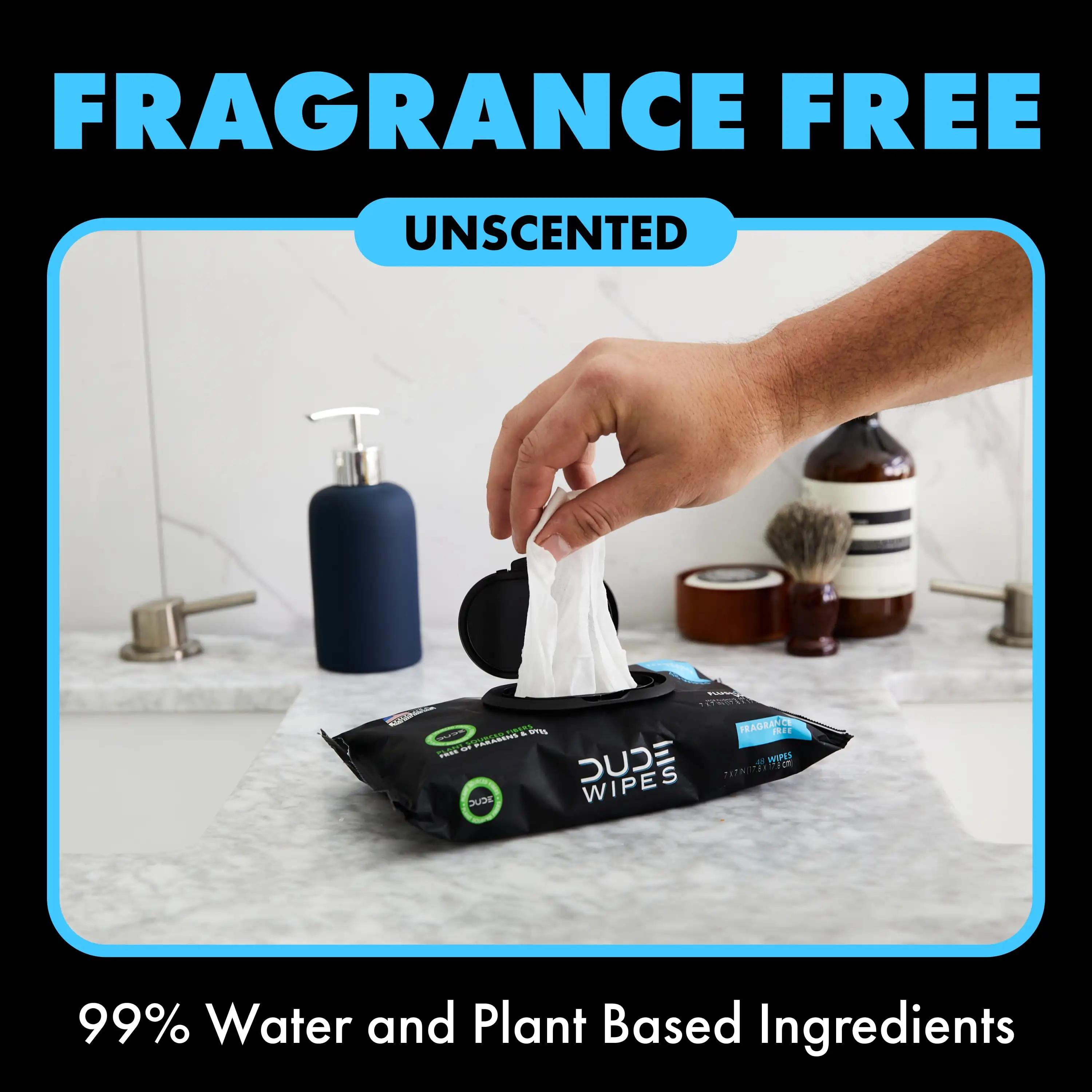 Wipes Unscented XL Flushable Wipes, 2 Flip-Top Packs, 48 Wipes Per Pack, 96 Total Wipes