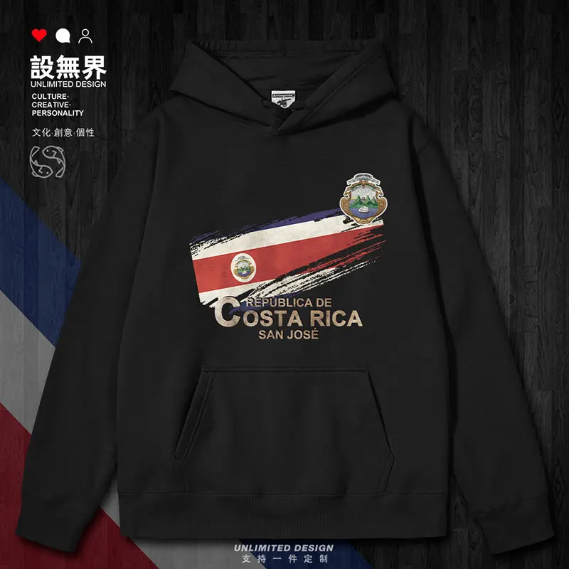 

Costa Rica San Jose Flag National Retro mens hoodies clothing long sleeve casual new for men sporting clothes autumn winter