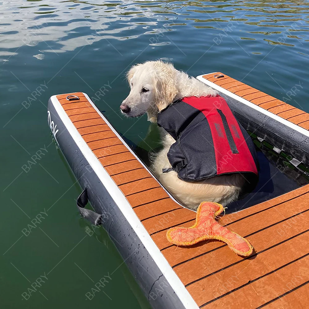 Pvc Anti-Slip Fabric Inflatable Dock Platform Adjustable Dog Water Ramp for Dock Dog  Ladder Swimming Pool  for Pool, Dock, Lake
