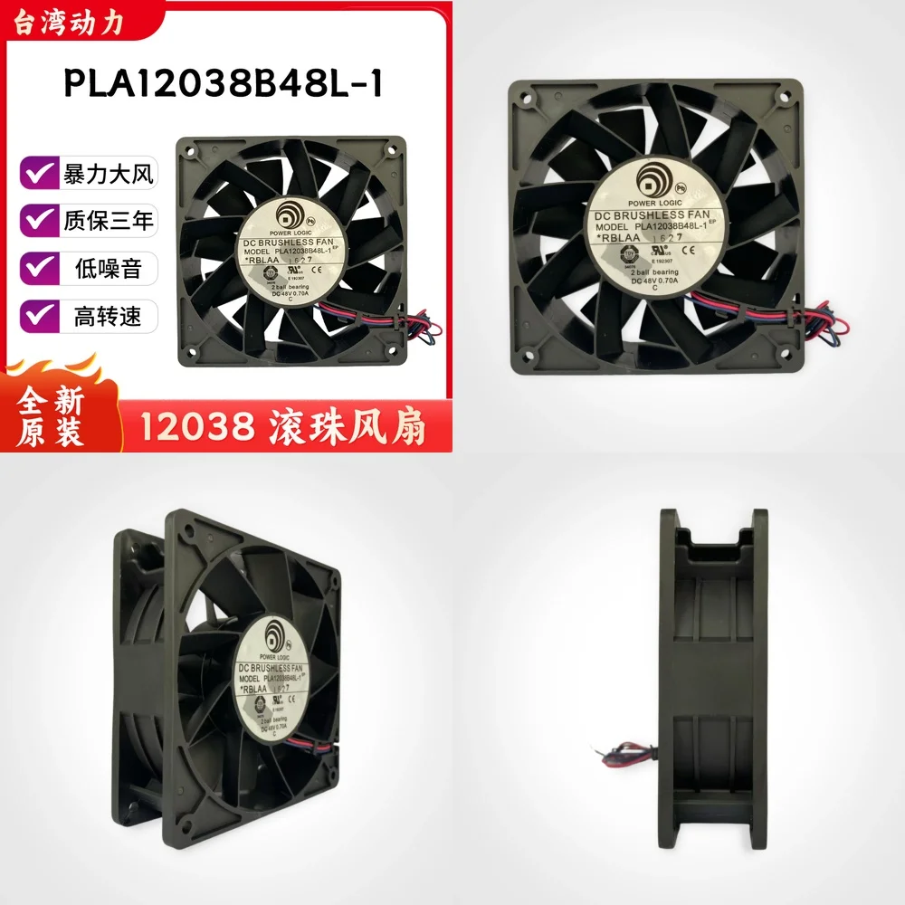 

Оригинальный вентилятор охлаждения POWER LOGIC PLA12038B48L-112038 48В с высоким воздушным потоком и шарикоподшипником для блоков питания ноутбуков, ПК и серверов