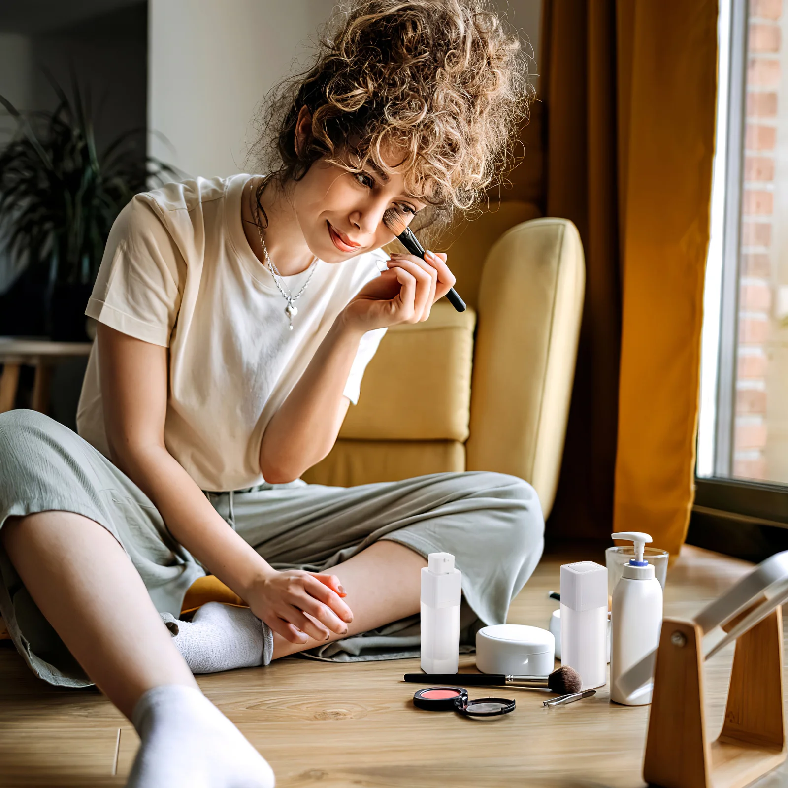 3Pcs Empty Bottles Reusable Plastic Sub Containers for Shampoo Lotion Face Cream Travel Skincare Supplies