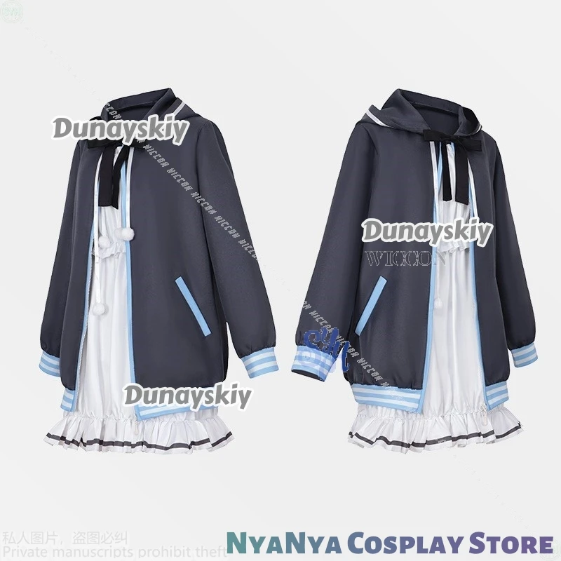 Nishiki Asumi لعبة الإبداعية تأثيري أنيمي زي Jirai Kei الفتيات القط الأذن معطف Kawaii Y2k فستان جميل لوليتا الباروكات هالوين