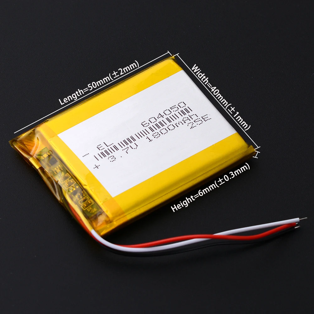 3-Wires 304050 404050 504050 3.7V 1500mAh 604050 704050 804050 904050 104050124050 Lipo Lithium Li-ion Polymer Battery