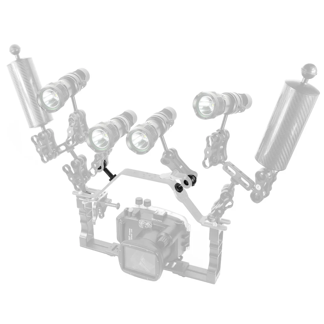 1-Zoll-Kugelkopf-Adapter 1/4 Zoll M5 verstellbare Schraube feste Halterung für GoPro SJCAM Action-Kamera Unterwasser-Tauchhalterung Tablettklemme – Detail 28