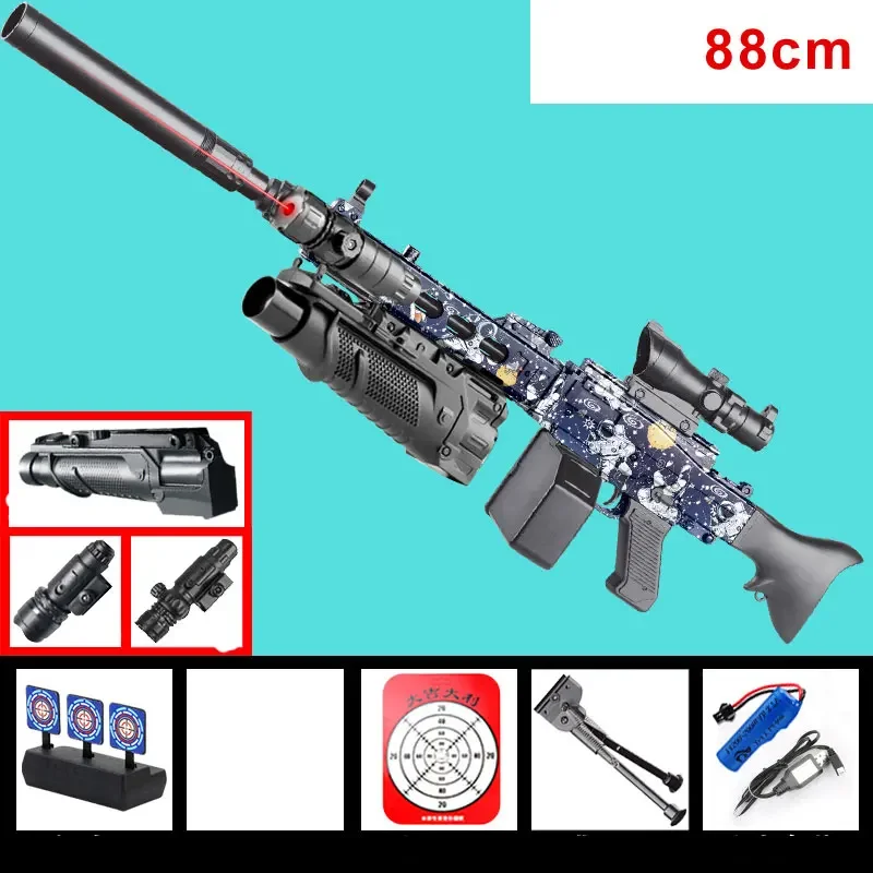 

Automatic Hydro Gel Gun MG3 Gel Ball Guns Toy Airsoft Weapons Electric Manual 2 Modes Firing Sniper For Adults Children Shooting