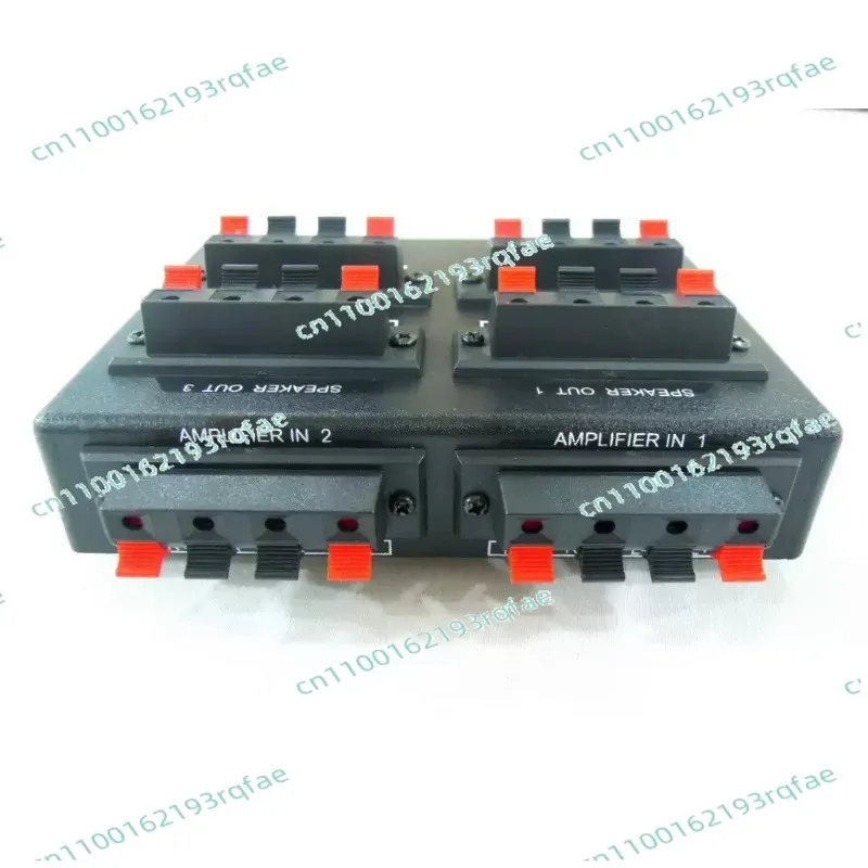 Speaker Splitter Easy Install  Mini 2-IN-4-OUT Stereo Audio Selector Amplifier Switcher Box