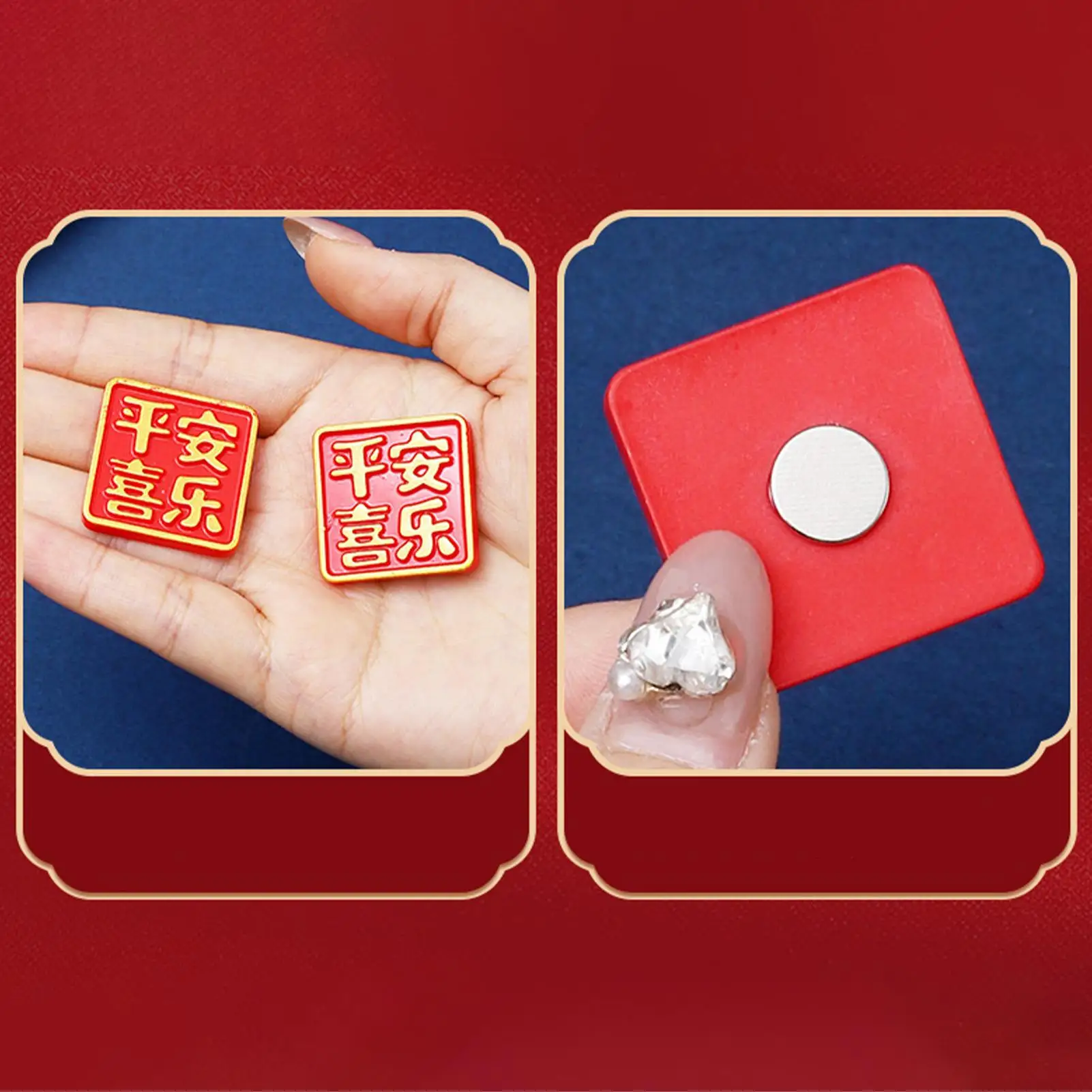 2026 Chinese New Year Fridge Magnets Traditional Festive God of Wealth Refrigerator Magnet good lucky  New Year Hanging Pendent