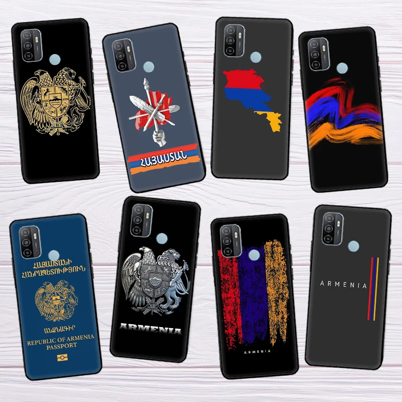 Armenia Armenians Flag Case For OPPO A78 A77 A57 A17 A16 A76 A96 A15 A54 A74 A94 A52 A72 A5 A9 A53s A54s A57s Cover