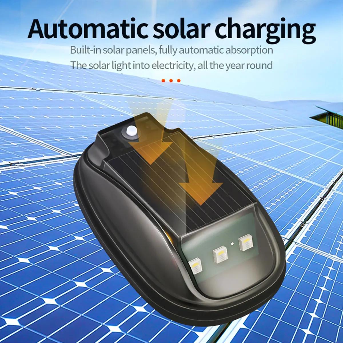 For Bike Solar LED Strobe Light USB Rechargeable RGB 7 Color Warning Flashing Light with Remote Control for Motorcycle Truck