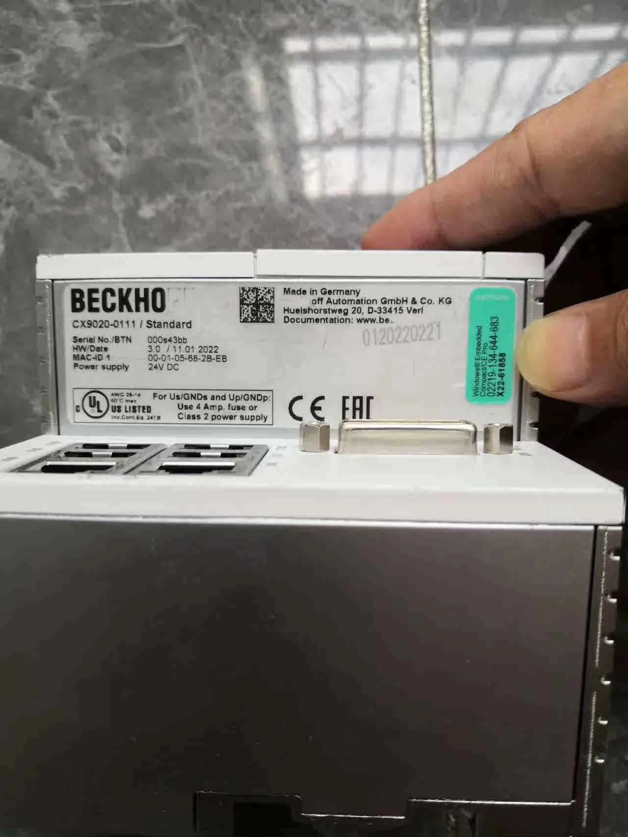 CX9020-0111 โมดูล PLC สําหรับ Beckhoff CX9020-0111