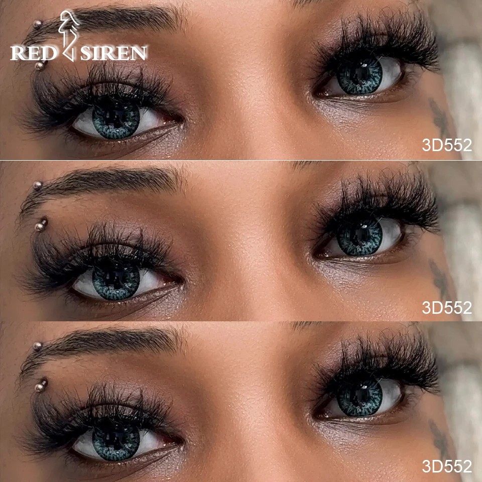 RED SIREN Strip Lashes Mink Fluffy Natural False Eyelashes 16mm 18mm Cruelty Free Reusable Wispy Mink Eyelashes Luxury Makeup