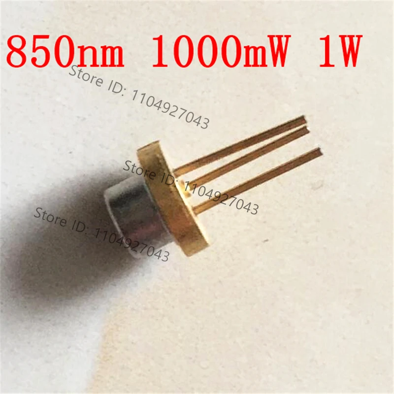 2pcs 850nm 1000mW 1W 5.6mm Infrared Laser Diode Output Power: CW 1000mW Working Current: 1200mA Working Voltage: 1.9-2.2V
