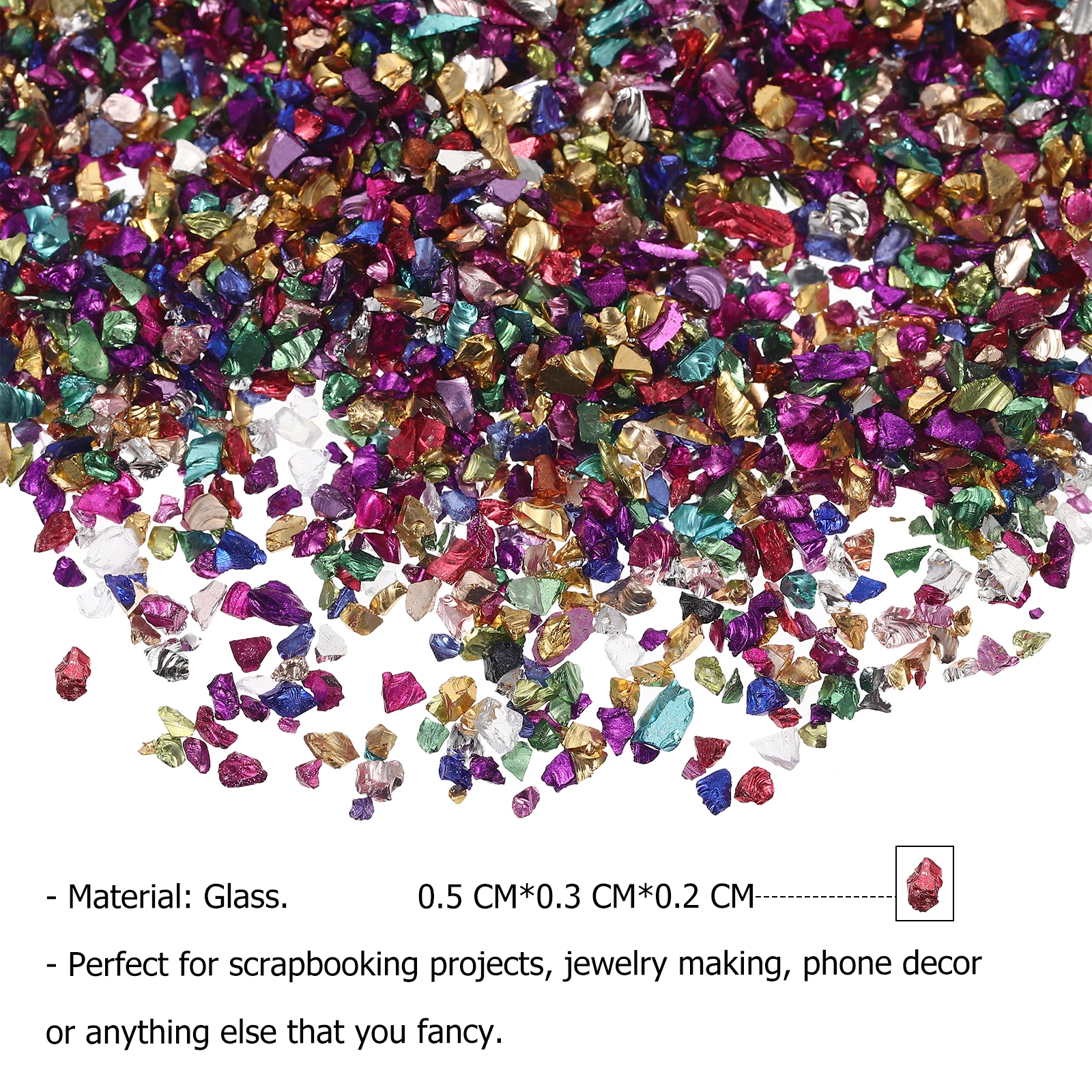 

1 Bag Irregular Glass Epoxy Fillers Diy Manicure Charms Nail Art Accessories Resin Casting Charms For Scrapbooking Jewelry