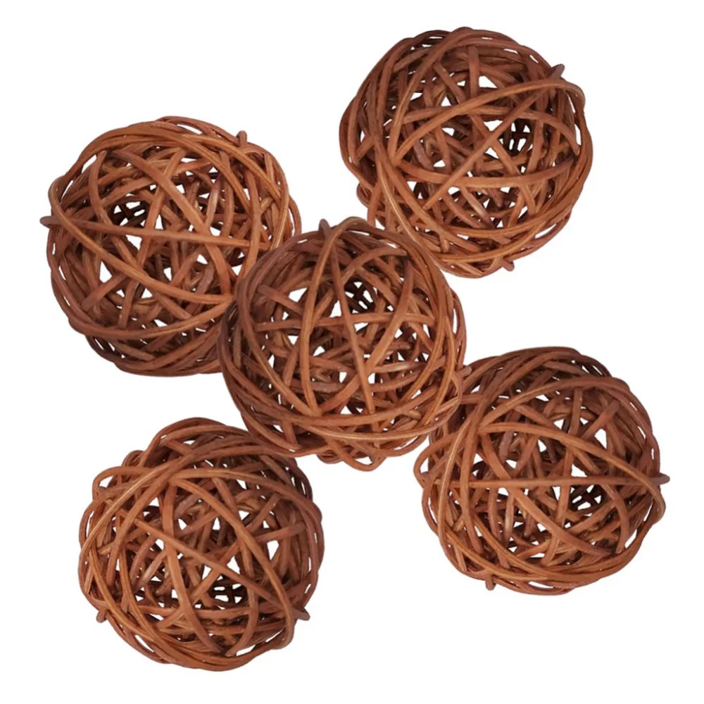 Wicker Takraw Ball Christmas Decorations Weaving Rattan Balls Crafts Xmas Layout Decorative For Bowls Decor 8/10/12/20cm