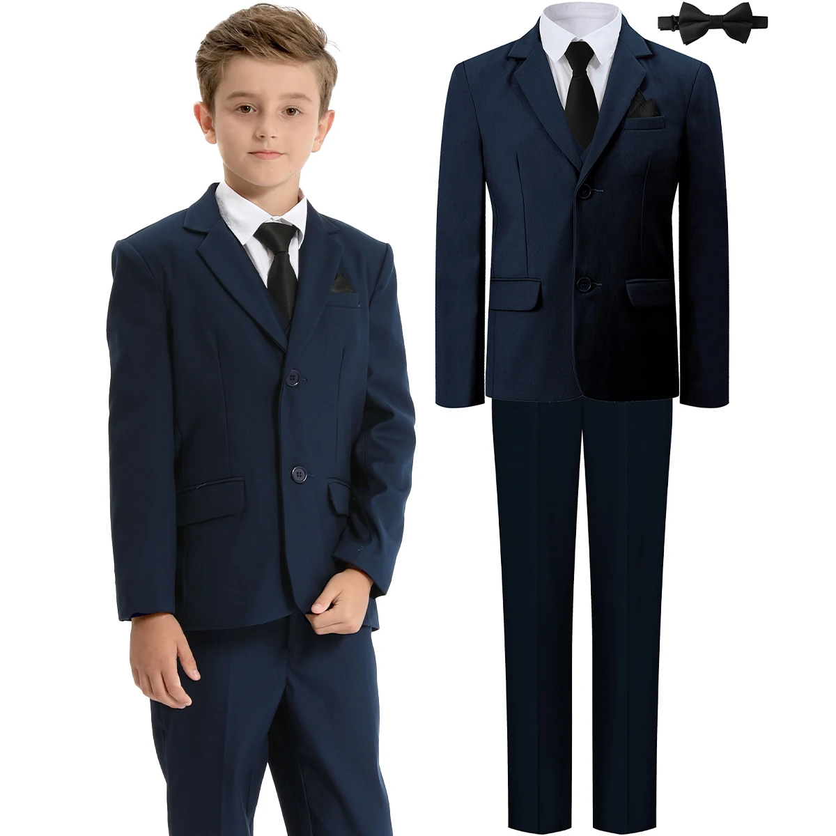 

Boys Suit for Kids Wedding Easter Birthday Formal Outfit Set Children Gentleman Blazer Teenager School Performance Piano Tuxedo