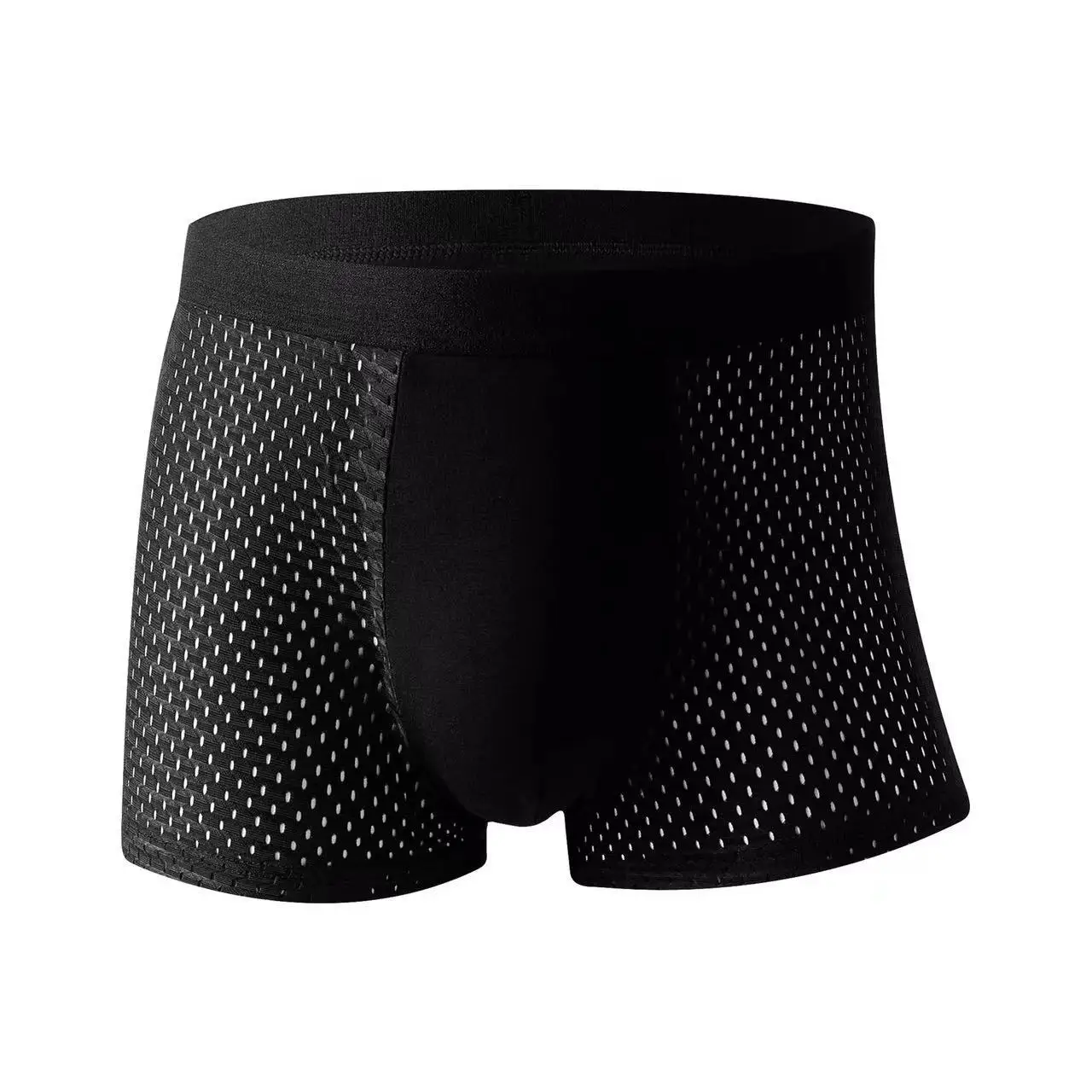 1Pcs Men\'s Underwear Ice Silk Summer Cool Breathable Men\'s Boxer Sports Mesh Hollow Mesh Sexy Comfortable Men\'s Underwear