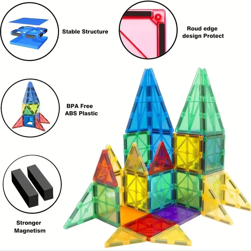 3D transparent magnetic block game, inspired by creative blocks beyond imagination, Christmas gift