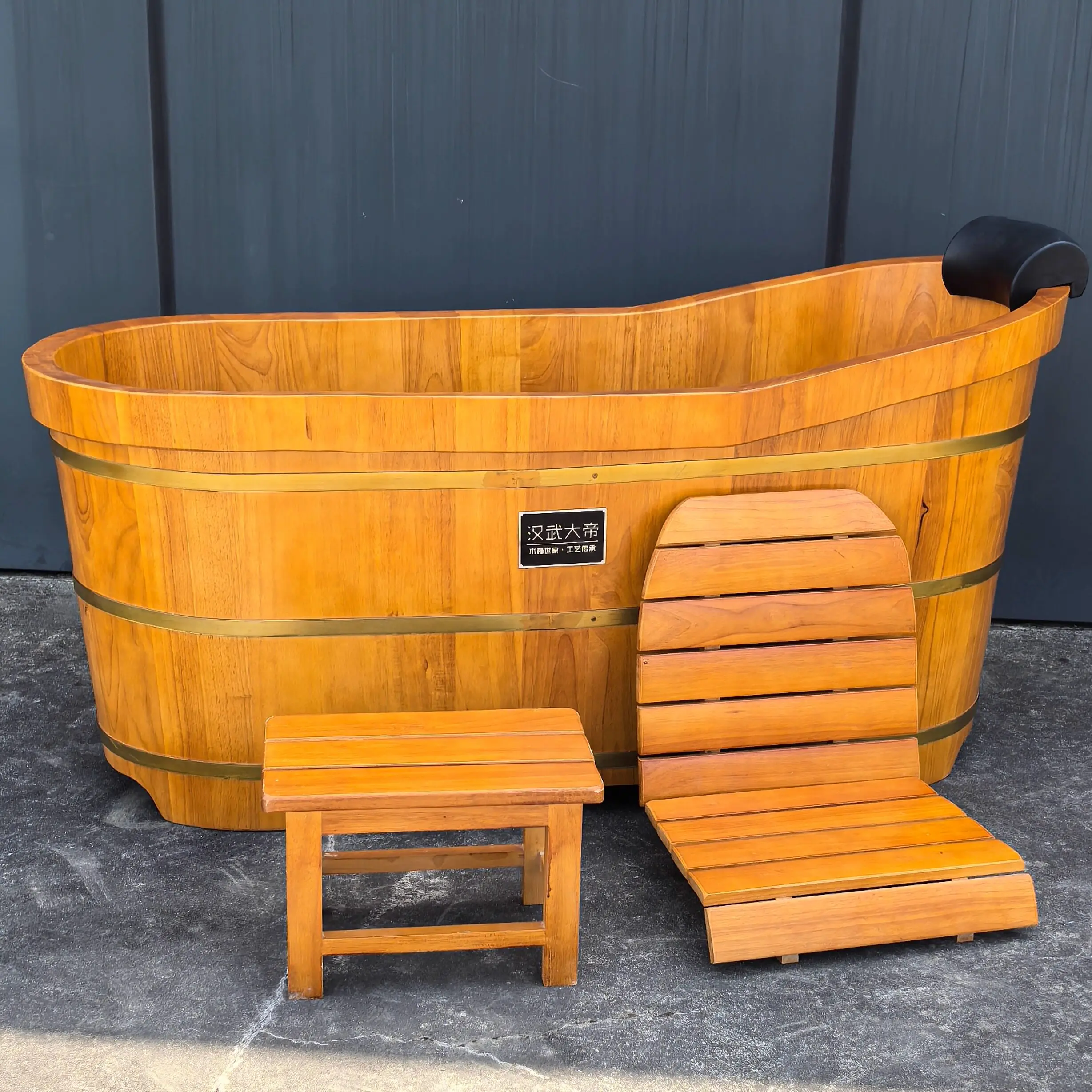 Adult full body adult bath bucket Household solid wood heightened bath tub tub